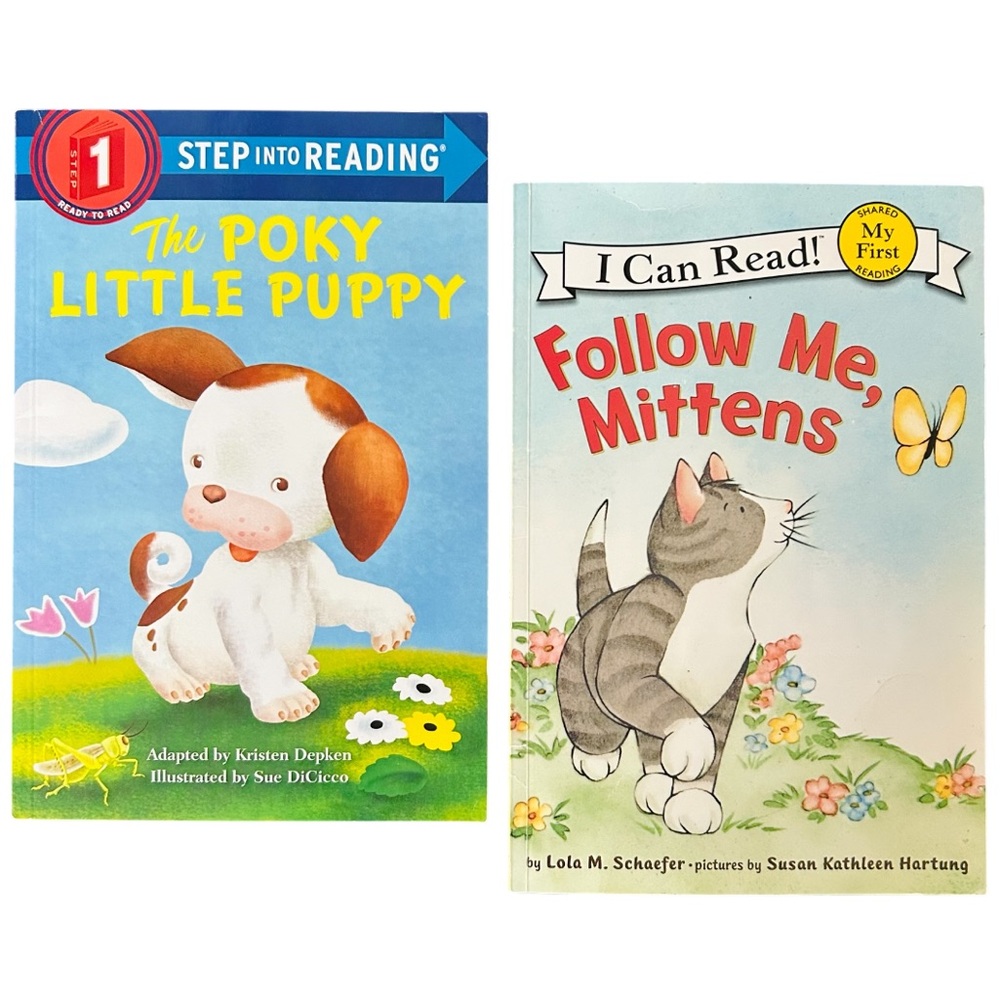 ✅ 5 for $25 - Poky Little Puppy & Follow Me, Mittens Books, Set of 2
